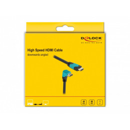 DeLOCK 86991 HDMI-kaapeli 1 m HDMI-tyyppi A (vakio) Musta, Sininen