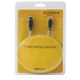 DeLOCK FireWire A B, 2.0m 2 m Harmaa