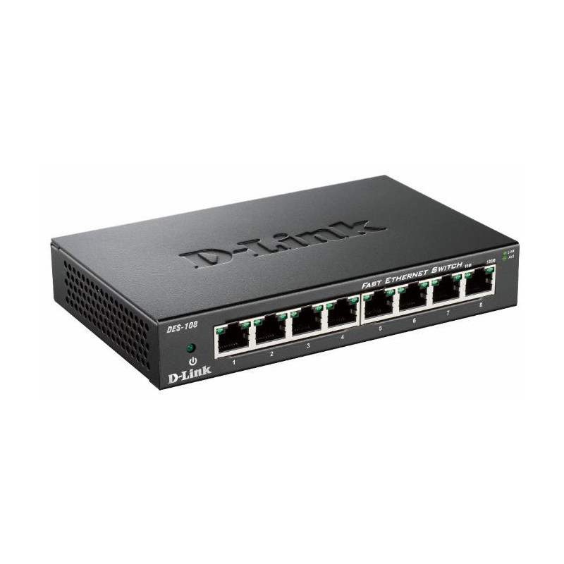 D-Link DES-108 Musta