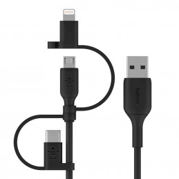 Belkin BOOST CHARGE USB-kaapeli 1 m USB A USB C Micro-USB B Lightning Musta