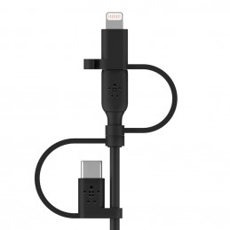 Belkin BOOST CHARGE USB-kaapeli 1 m USB A USB C Micro-USB B Lightning Musta