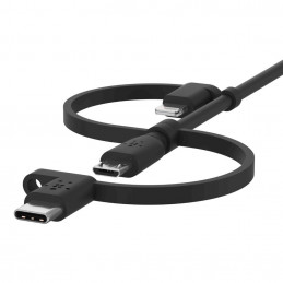 Belkin BOOST CHARGE USB-kaapeli 1 m USB A USB C Micro-USB B Lightning Musta