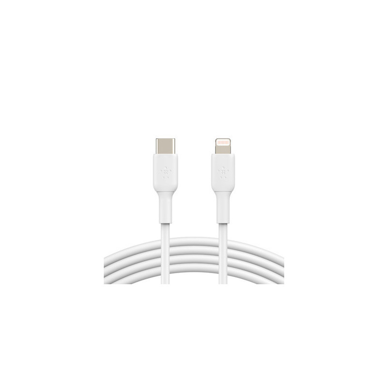 Belkin CAA003BT1MWH Lightning-kaapeli 1 m Valkoinen