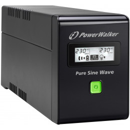 PowerWalker VI 600 SW Linjainteraktiivinen 0,6 kVA 360 W 2 AC-pistorasia(a)