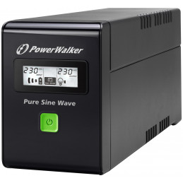 PowerWalker VI 800 SW Linjainteraktiivinen 0,8 kVA 480 W 2 AC-pistorasia(a)