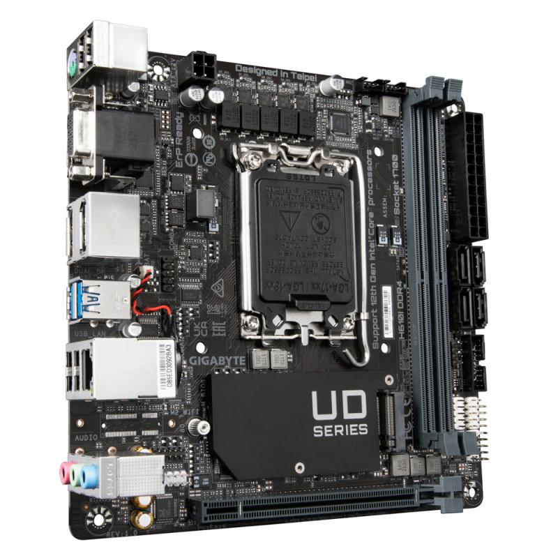 Gigabyte H610I DDR4 emolevy Intel H610 Express LGA 1700 Mini ITX