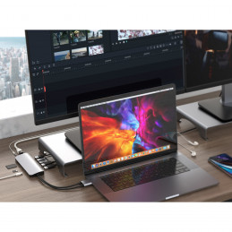 HYPER HD392-GRAY keskitin USB 3.2 Gen 1 (3.1 Gen 1) Type-C 5000 Mbit s Harmaa