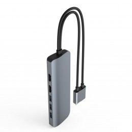 HYPER HD392-GRAY keskitin USB 3.2 Gen 1 (3.1 Gen 1) Type-C 5000 Mbit s Harmaa