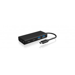 ICY BOX IB-HUB1426-CPD USB 3.2 Gen 1 (3.1 Gen 1) Type-C 5000 Mbit s Musta