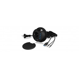 ICY BOX IB-HUB1430 USB 3.2 Gen 1 (3.1 Gen 1) Type-A 5000 Mbit s Musta