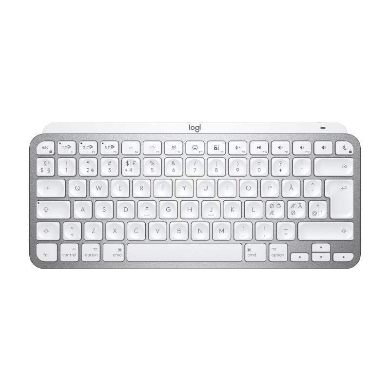 Logitech MX Keys Mini For Mac Minimalist Wireless Illuminated Keyboard näppäimistö Bluetooth QWERTY Pohjoismainen Harmaa