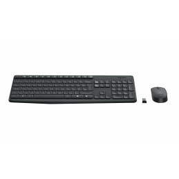 Logitech MK235 näppäimistö Langaton RF QWERTY Pan Nordic Musta