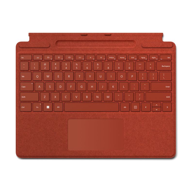 Microsoft Surface Pro Signature Keyboard Punainen Microsoft Cover port QWERTY Pohjoismainen