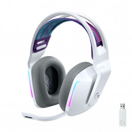 Logitech G G733 LIGHTSPEED Wireless RGB Gaming Headset Kuulokkeet Langaton Pääpanta Pelaaminen Valkoinen