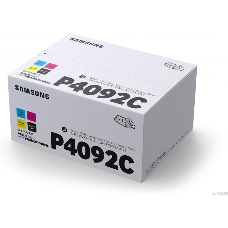 Samsung CLT-P4092C, nelipakkaus, musta syaani magenta keltainen värikasetti