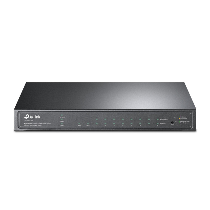 TP-LINK TL-SG2210P Hallittu L2 Gigabit Ethernet (10 100 1000) Power over Ethernet -tuki Musta