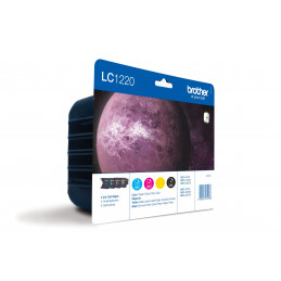 Brother LC-1220VALBPDR mustekasetti 4 kpl Alkuperäinen Musta, Syaani, Magenta, Keltainen