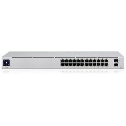 Ubiquiti Networks UniFi 24-Port PoE Hallittu L2 L3 Gigabit Ethernet (10 100 1000) Power over Ethernet -tuki 1U Hopea
