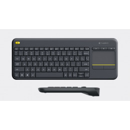 Logitech K400 Plus näppäimistö Langaton RF QWERTY Pan Nordic Musta