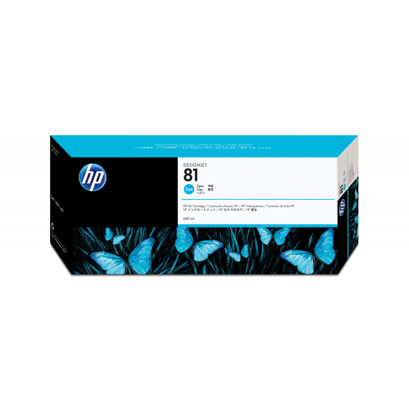 HP 81 väriainepohj. syaani mustesäiliö, 680 ml