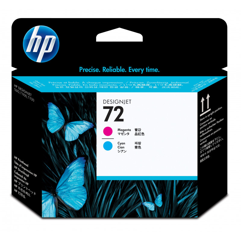 HP 72, magenta ja syaani tulostuspää