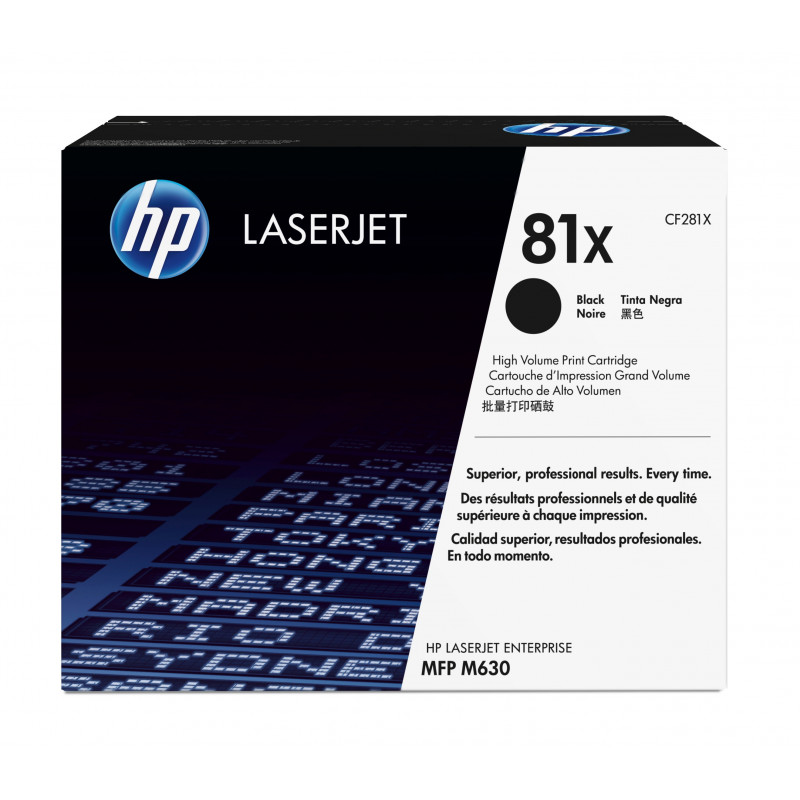 HP 81X, alkuperäinen riittoisa musta LaserJet-värikasetti