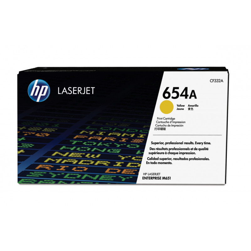 HP 654A, alkuperäinen keltainen LaserJet-värikasetti