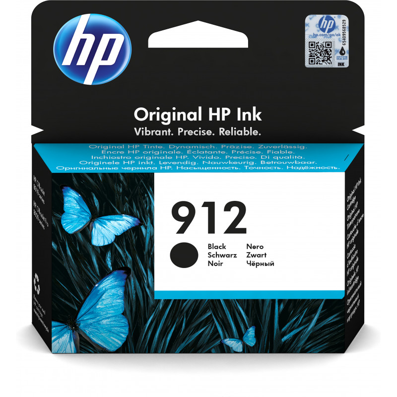 HP 912 alkuperäinen musta mustepatruuna