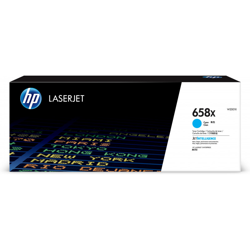 HP 658X alkuperäinen riittoisa syaani LaserJet-värikasetti