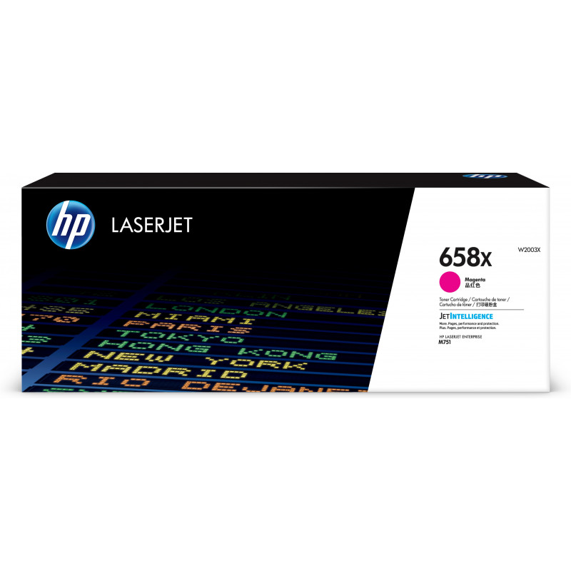 HP 658X alkuperäinen riittoisa magenta LaserJet-värikasetti