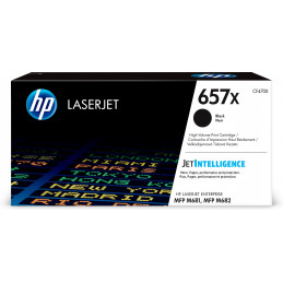 HP 657X alkuperäinen riittoisa musta LaserJet -värikasetti