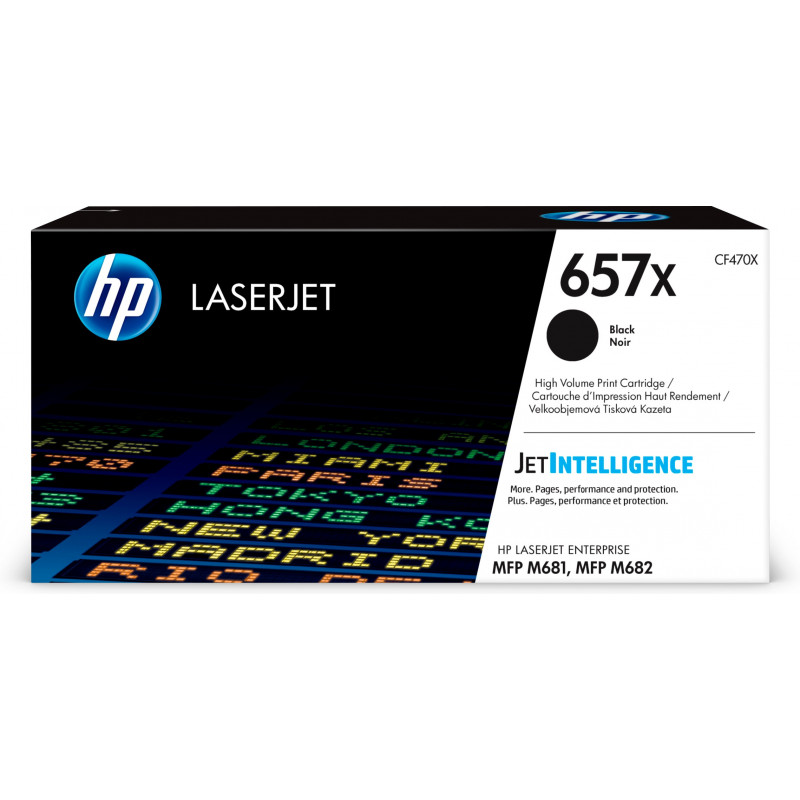 HP 657X alkuperäinen riittoisa musta LaserJet -värikasetti