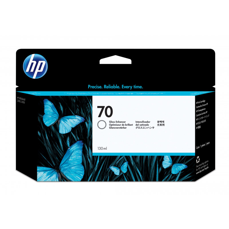 HP 70 DesignJet -mustekasetti, kiillon lisääjän säiliö, 130 ml