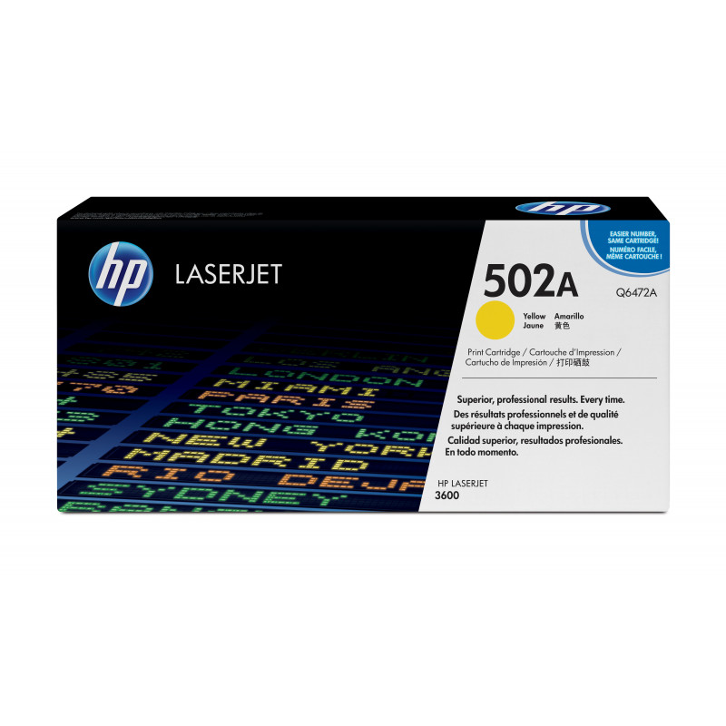 HP 502A, alkuperäinen keltainen LaserJet-värikasetti