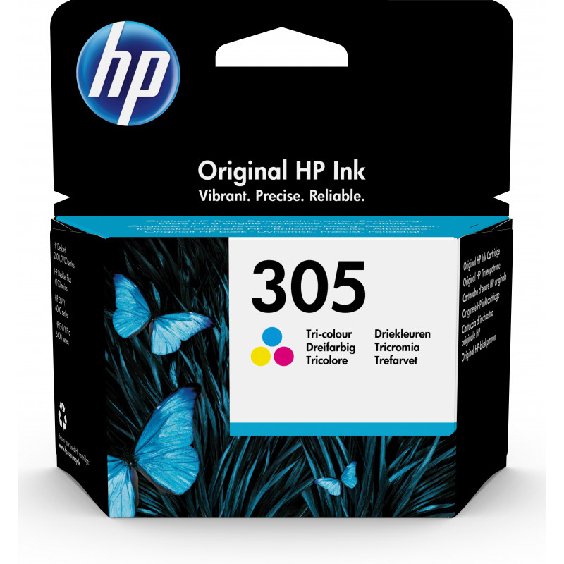 HP 305 kolmivärinen alkuperäinen mustekasetti