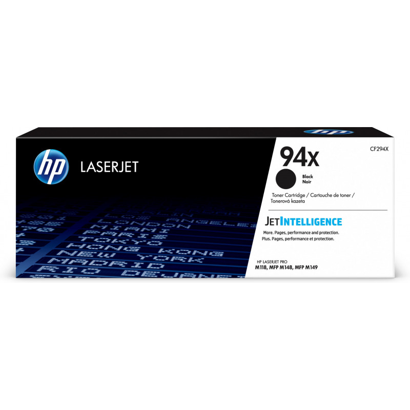 HP 94X riittoisa musta alkuperäinen LaserJet-värikasetti