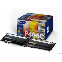 Samsung CLT-P406C, nelipakkaus, musta syaani magenta keltainen värikasetti
