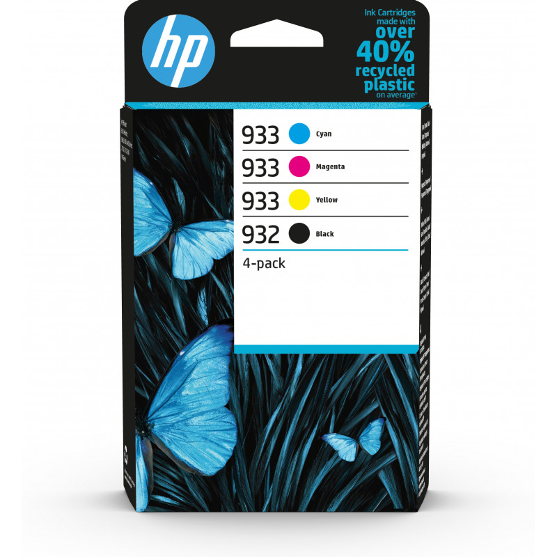 HP 932 musta   933 syaani magenta keltainen alkuperäisten mustepatruunoiden 4 värin yhdistelmäpakkaus