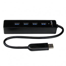 StarTech.com ST4300PBU3 keskitin USB 3.2 Gen 1 (3.1 Gen 1) Type-A 5000 Mbit s Musta