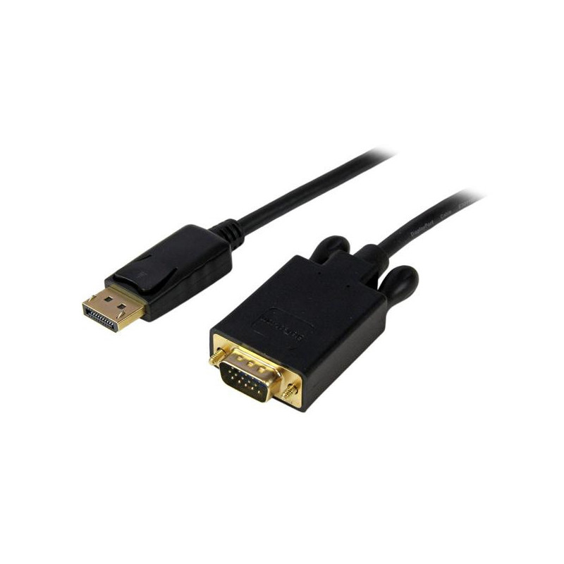 StarTech.com DP2VGAMM6B videokaapeli-adapteri 1,8 m DisplayPort VGA (D-Sub) Musta