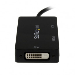 StarTech.com MDP2VGDVHD videokaapeli-adapteri 0,15 m Mini DisplayPort DVI-D + VGA (D-Sub) + HDMI Musta