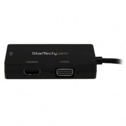 StarTech.com MDP2VGDVHD videokaapeli-adapteri 0,15 m Mini DisplayPort DVI-D + VGA (D-Sub) + HDMI Musta