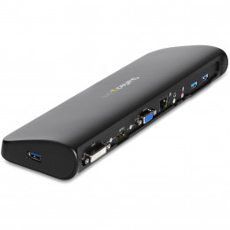 StarTech.com USB3SDOCKHDV kannettavien tietokoneiden telakka ja porttitoistin Langallinen USB 3.2 Gen 1 (3.1 Gen 1) Type-B Musta