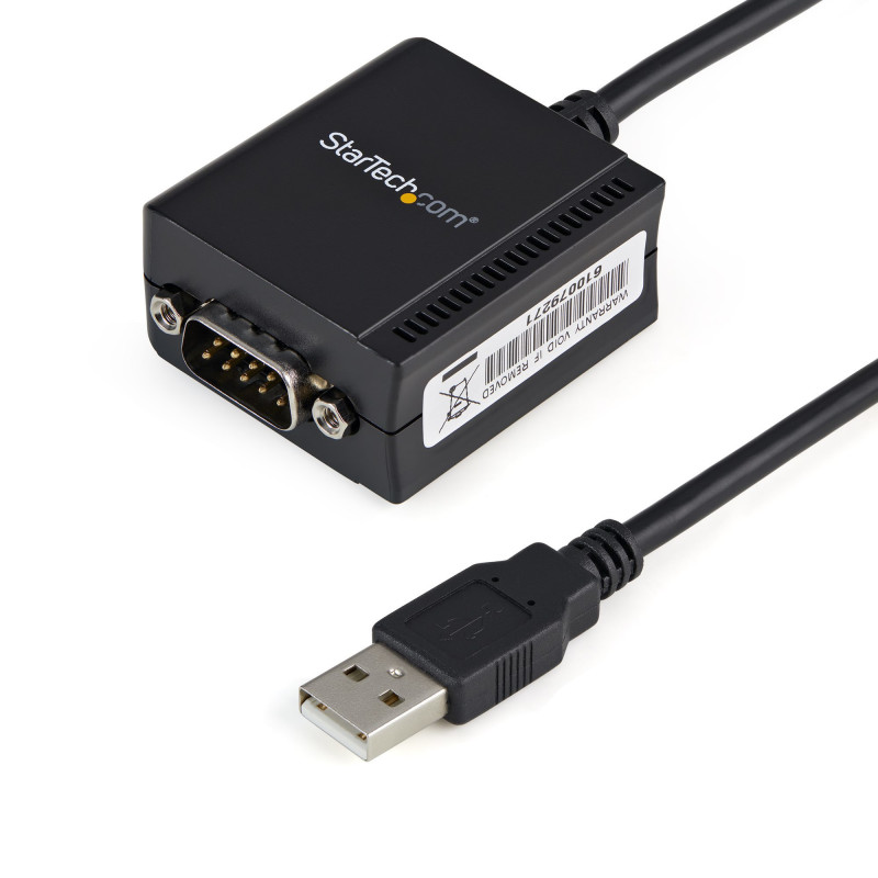 StarTech.com ICUSB2321F kaapelin sukupuolenvaihtaja DB-9 USB 2.0 A Musta