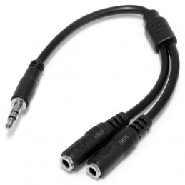 StarTech.com MUY1MFFS audiokaapeli 0,2 m 3.5mm 2x3.5mm Musta