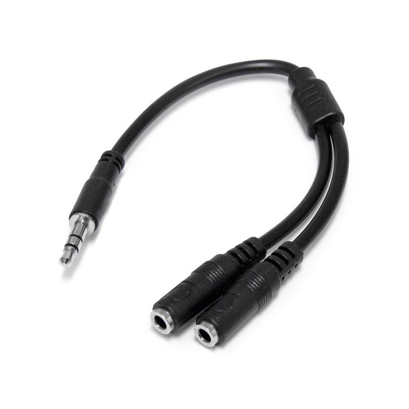 StarTech.com MUY1MFFS audiokaapeli 0,2 m 3.5mm 2x3.5mm Musta
