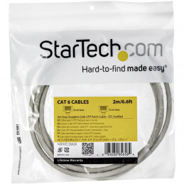 StarTech.com N6PATC2MGR verkkokaapeli Harmaa 2 m Cat6 U UTP (UTP)