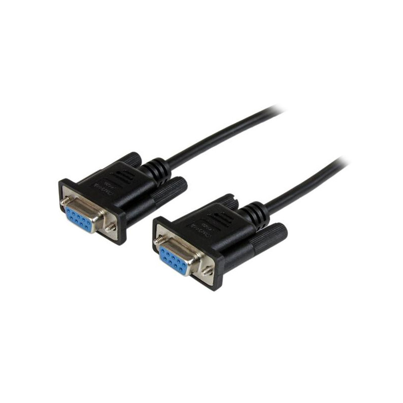 StarTech.com SCNM9FF2MBK sarjakaapeli Musta 2 m DB-9