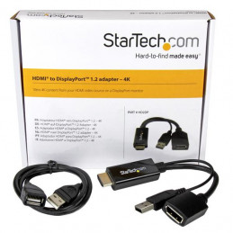 StarTech.com HD2DP videokaapeli-adapteri Musta