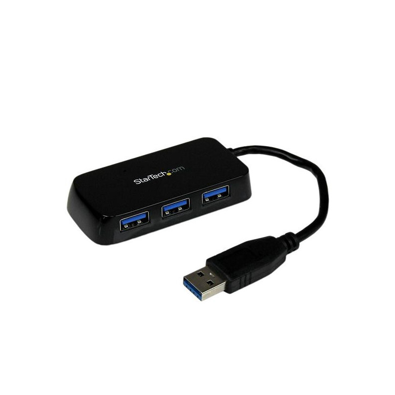 StarTech.com ST4300MINU3B keskitin USB 3.2 Gen 1 (3.1 Gen 1) Type-A 5000 Mbit s Musta